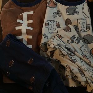 2 sets Carter’s 2T football pajamas